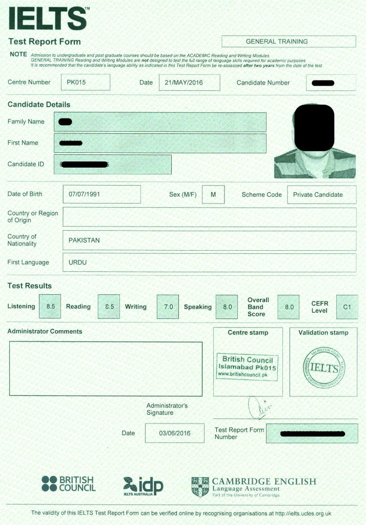 successful ielts results