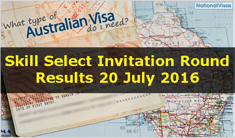Australian Immigration – Skill Select Invitation Round Results 20 July 2016