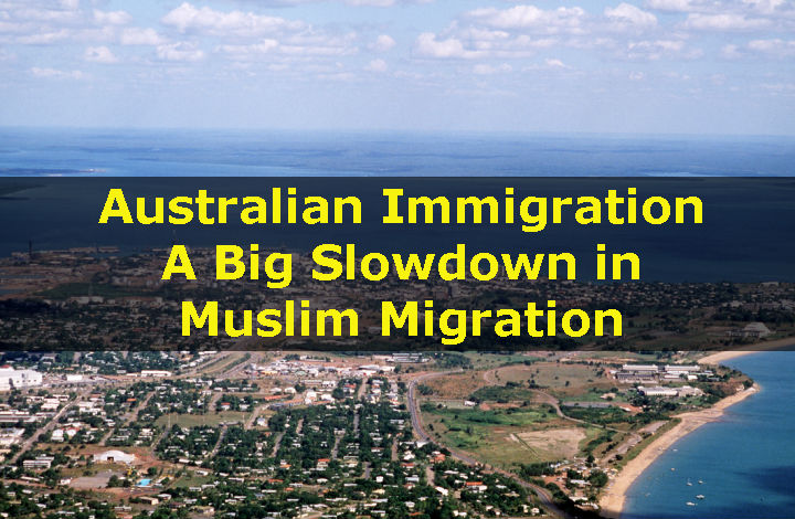 Australian Immigration – A Big Slowdown in Muslim Migration