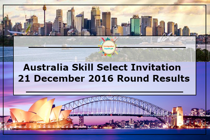 Australia Skill Select Invitation: 21 December 2016 Round Results