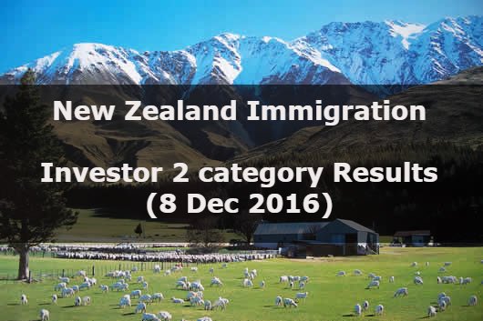 New Zealand Residence Programme – Investor 2 category Results (8 Dec 2016)