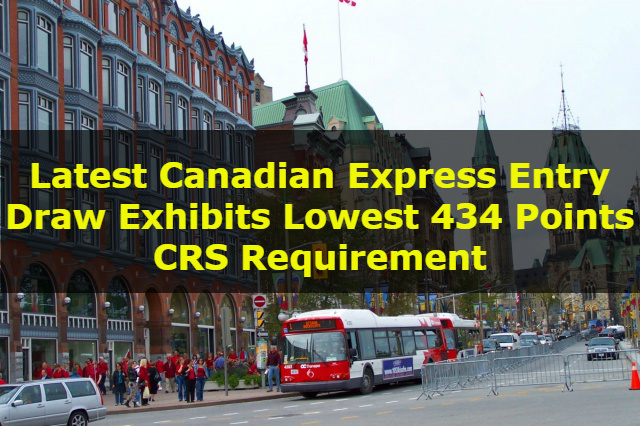 Latest Canadian Express Entry Draw Exhibits Lowest 434 Points CRS Requirement