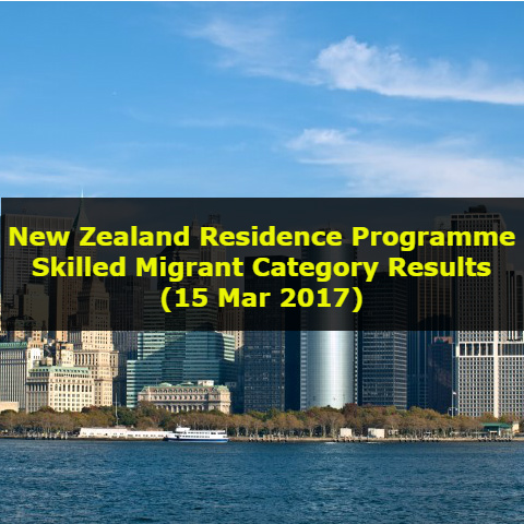 New Zealand Residence Programme – Skilled Migrant Category Results (15 Mar 2017)