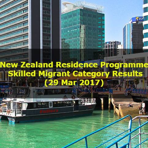 New Zealand Residence Programme – Skilled Migrant Category Results (29 Mar 2017)