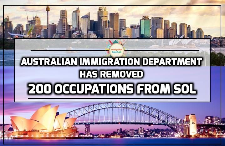 Australian Immigration Department Has Removed 200 Occupations from SOL