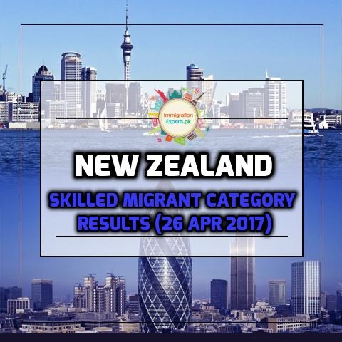 New Zealand Residence Programme – Skilled Migrant Category Results (26 Apr 2017)