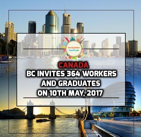 Canada – BC Invites 364 Workers and Graduates On 10th May, 2017