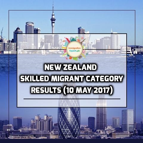New Zealand Residence Programme – Skilled Migrant Category Results (10 May 2017)