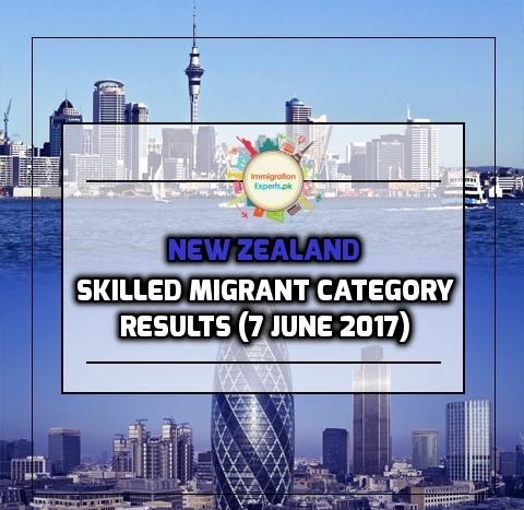 New Zealand Residence Programme – Skilled Migrant Category Results (7 June 2017)