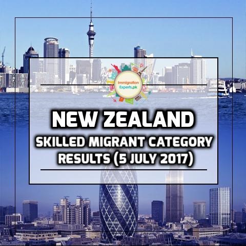 New Zealand Residence Programme – Skilled Migrant Category Results (5 July 2017)