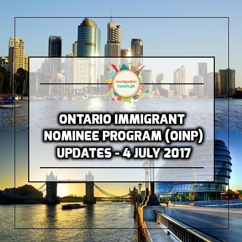 Ontario Immigrant Nominee Program (OINP) Updates – 4 July 2017
