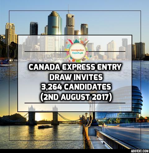 Canada Express Entry Draw Invites 3,264 Candidates On 2 August 2017