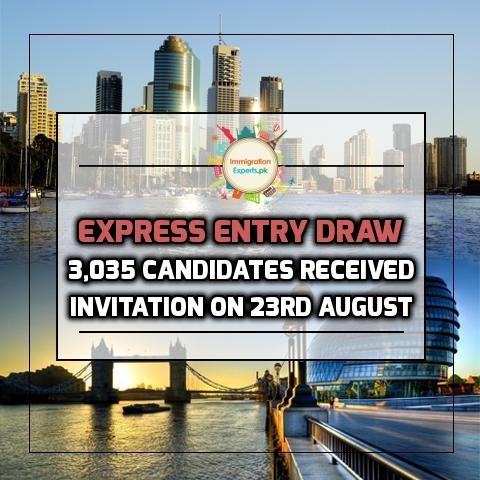 Express Entry Draw – 3,035 Candidates Received Invitation On 23rd August