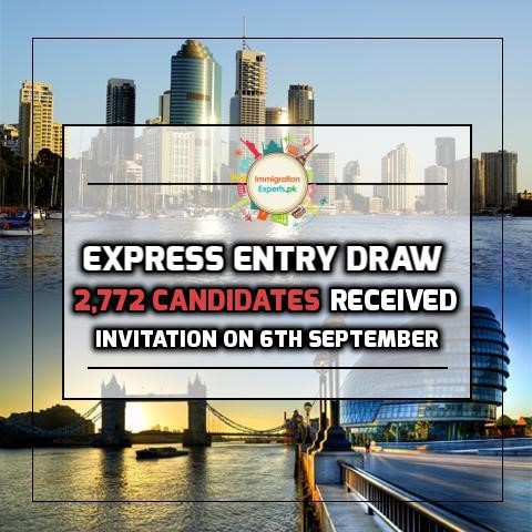 Express Entry Draw – 2,772 Candidates Received Invitation On 6th September