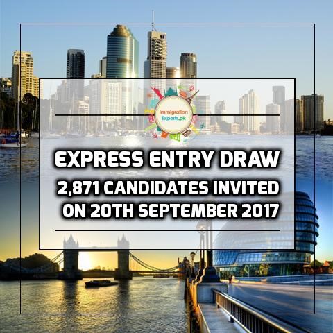 Express Entry Draw – 2,871 Candidates Received Invitation On 20th September