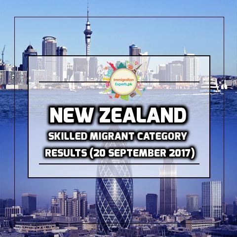 New Zealand Residence Programme – Skilled Migrant Category Results (20 September 2017)