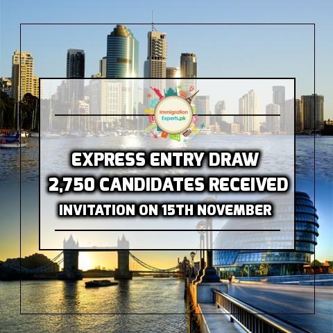 Express Entry Draw – 2,750 Candidates Received Invitation On 15th November