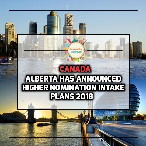 Alberta has Announced a Higher Nomination Intake Plans for the Year 2018