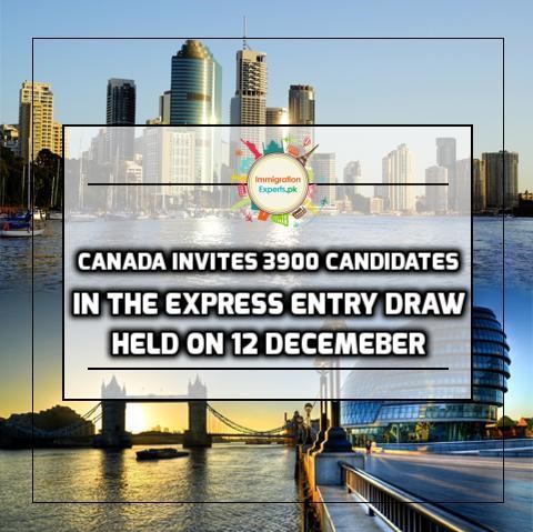 Express Entry Draw# 106- 3900 Invitations To Apply were issued on December 12th