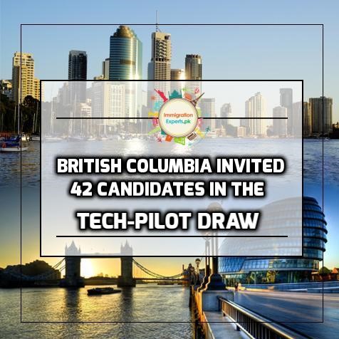 British Columbia invited candidates under the Tech-Pilot Program through the weekly draw