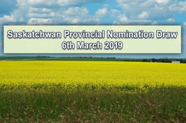Saskatchewan Immigration Nominee Program; draw held on 6th March 2019 invites candidates under the Express Entry and In-demand Occupation Stream