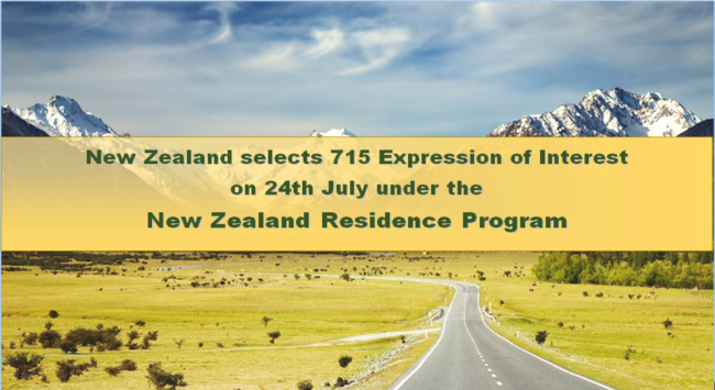 New Zealand Residence Programme; EOIs Selected Under Skilled Migrant Category on 24th July
