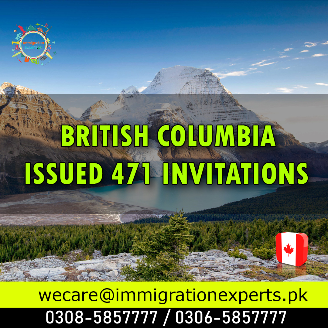 British Columbia issues 471 invitations