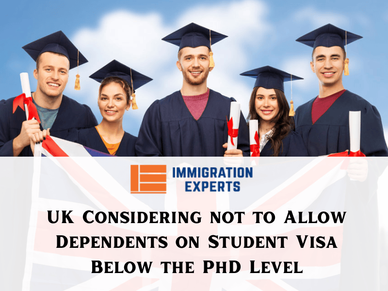 UK Considering Not to Allow Dependents on Student Visa Below the Ph.D. Level