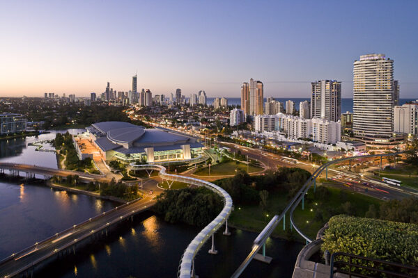 The image shows the beautiful view of Gold Coast.