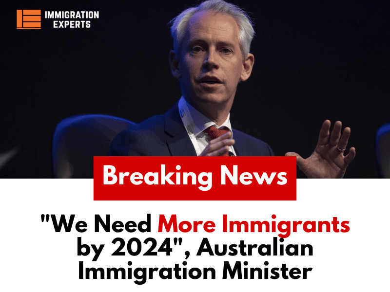 “We Need More Immigrants by 2024”, Australian Immigration Minister