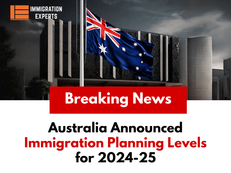 Australia Announced Immigration Planning Levels for 2024-25