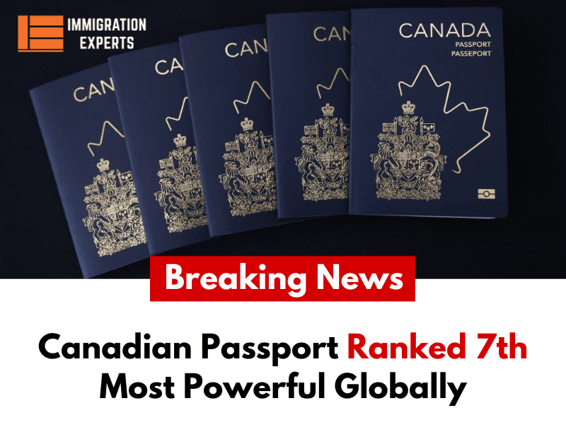 Canadian Passport Ranked 7th Most Powerful Globally