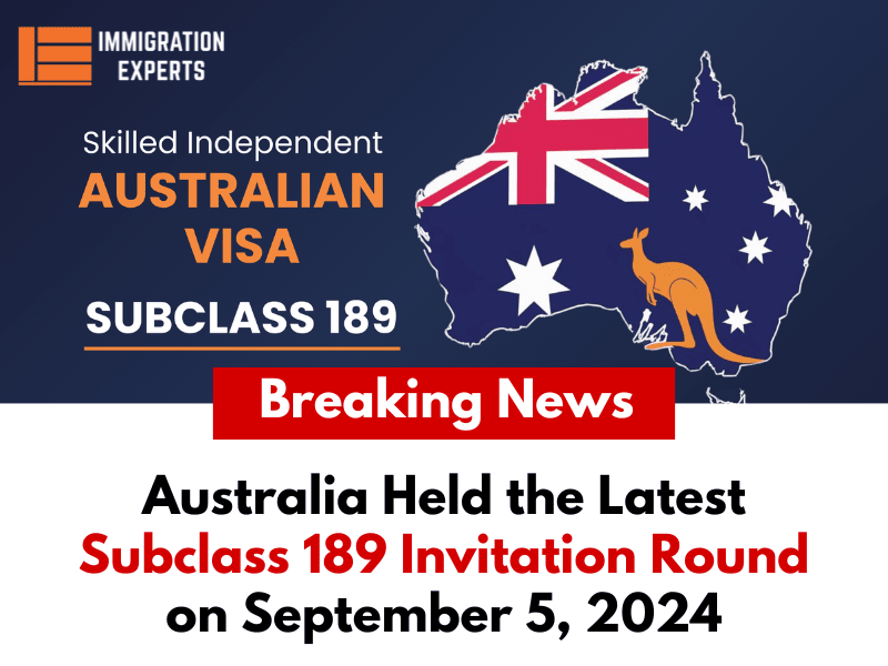 Australia Held the Latest Subclass 189 Visa Invitation Round on September 5, 2024