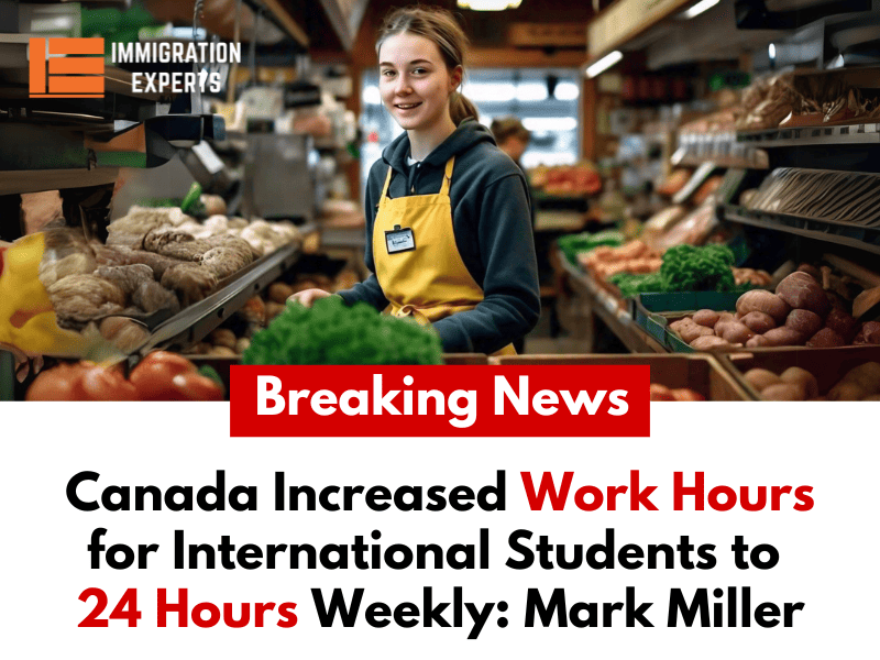 Canada Increased Work Hours for International Students to 24 Hours Weekly: Mark Miller