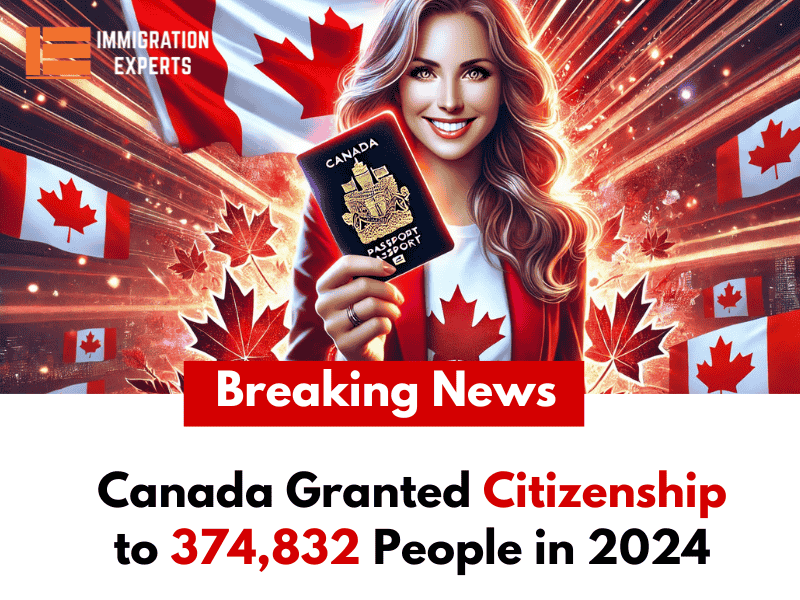 Canada Grants 374,832 New Citizenships in 2024