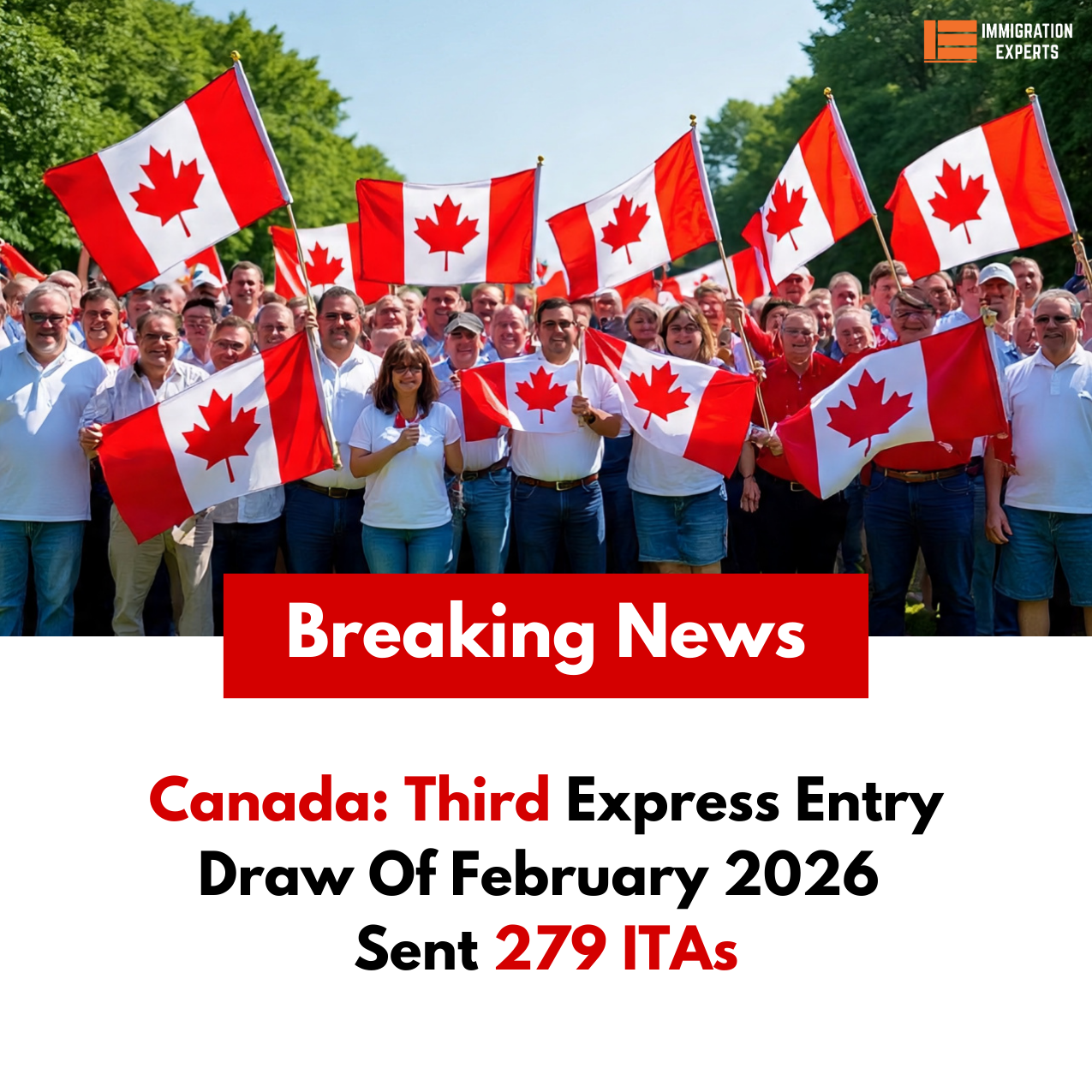 Canada Express Entry: Third Draw of February 2026 Issued 279 ITAs (PNP)