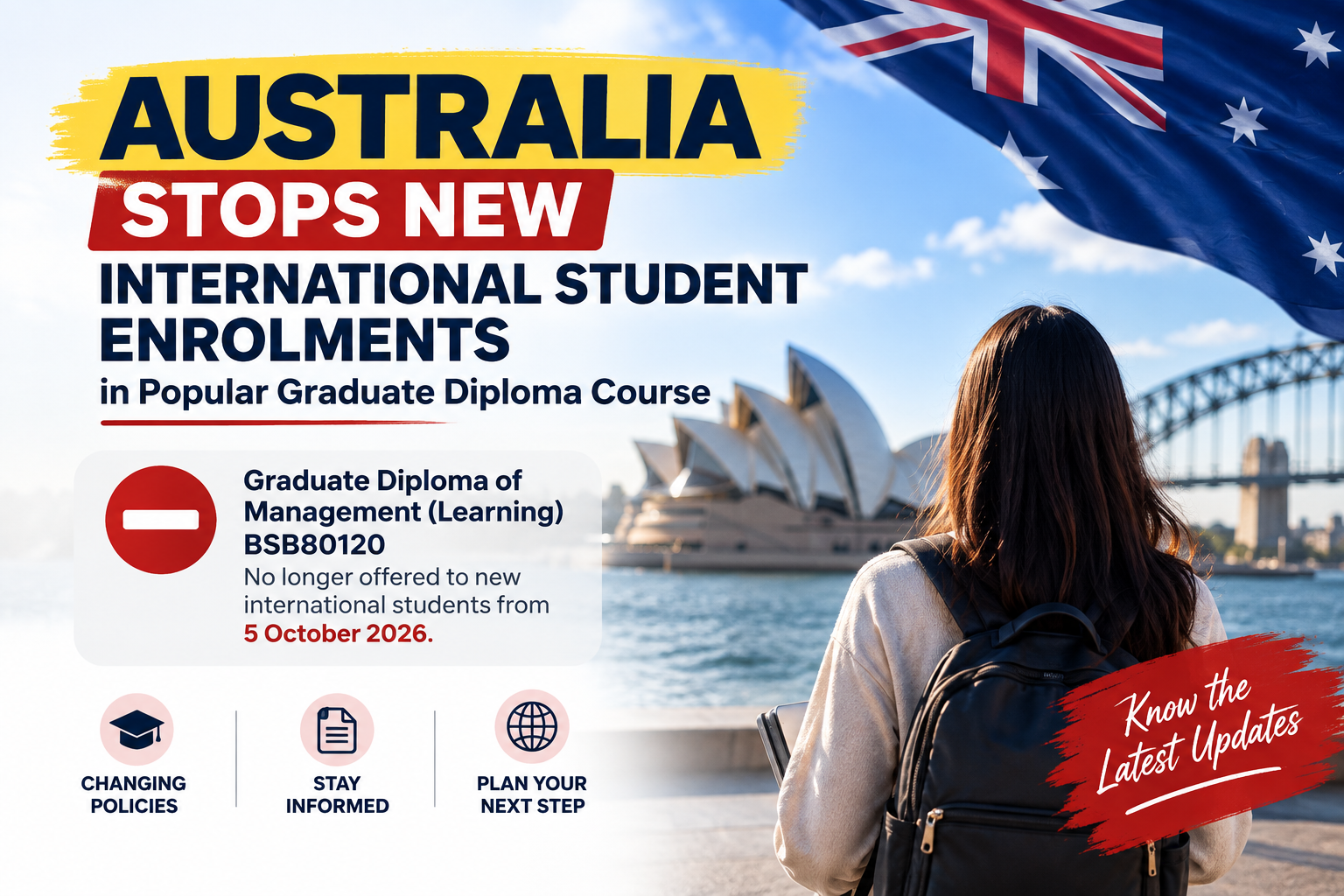 Australia Stops New International Student Enrolments in Popular Graduate Diploma Course 